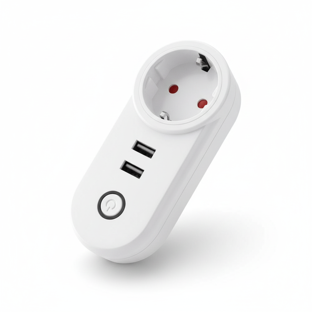 Enchufe Inteligente WiFi EU – Control por App, Compatible con Alexa y Google Home