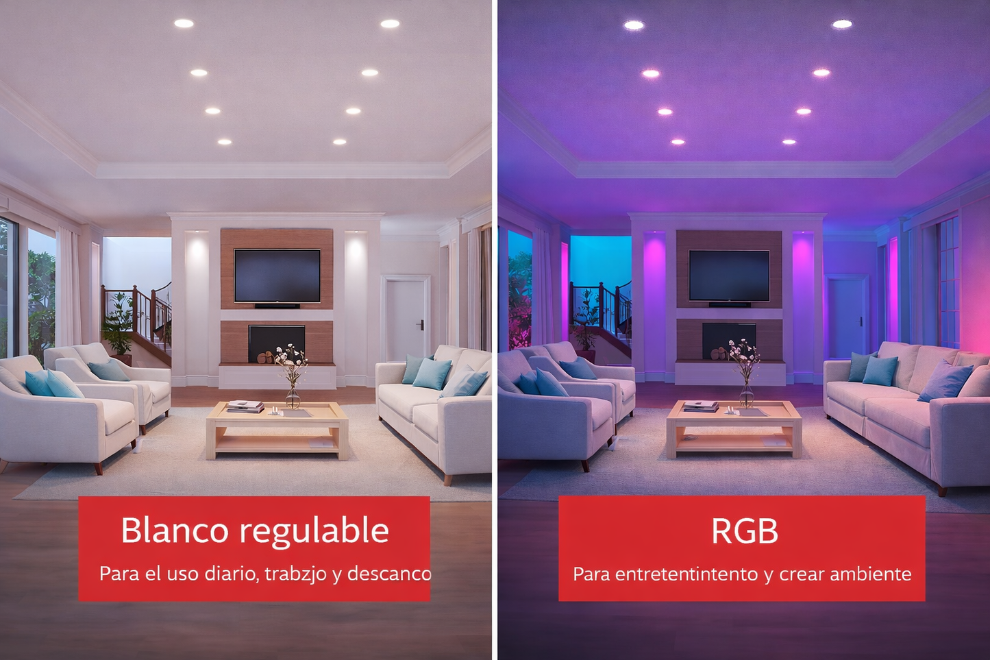 Bombilla LED Inteligente GU10 RGB WiFi – Control por App, Alexa y Google Home