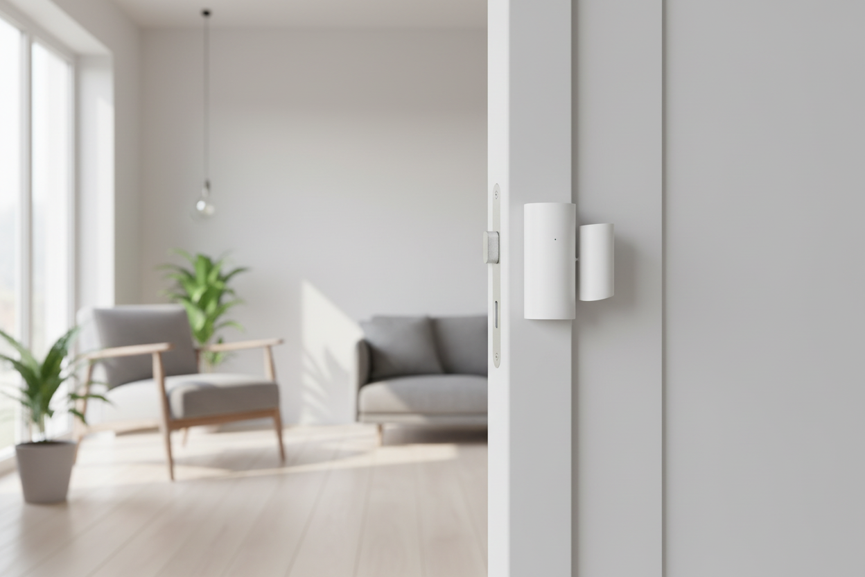 Sensor en puerta real